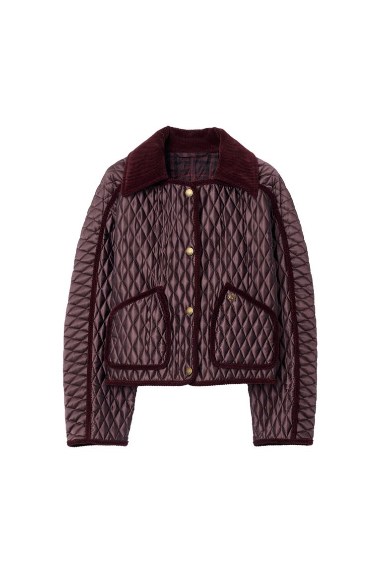 Cropped Quilted Nylon Floriston Jacket, Alternate, color, Mahogany brown