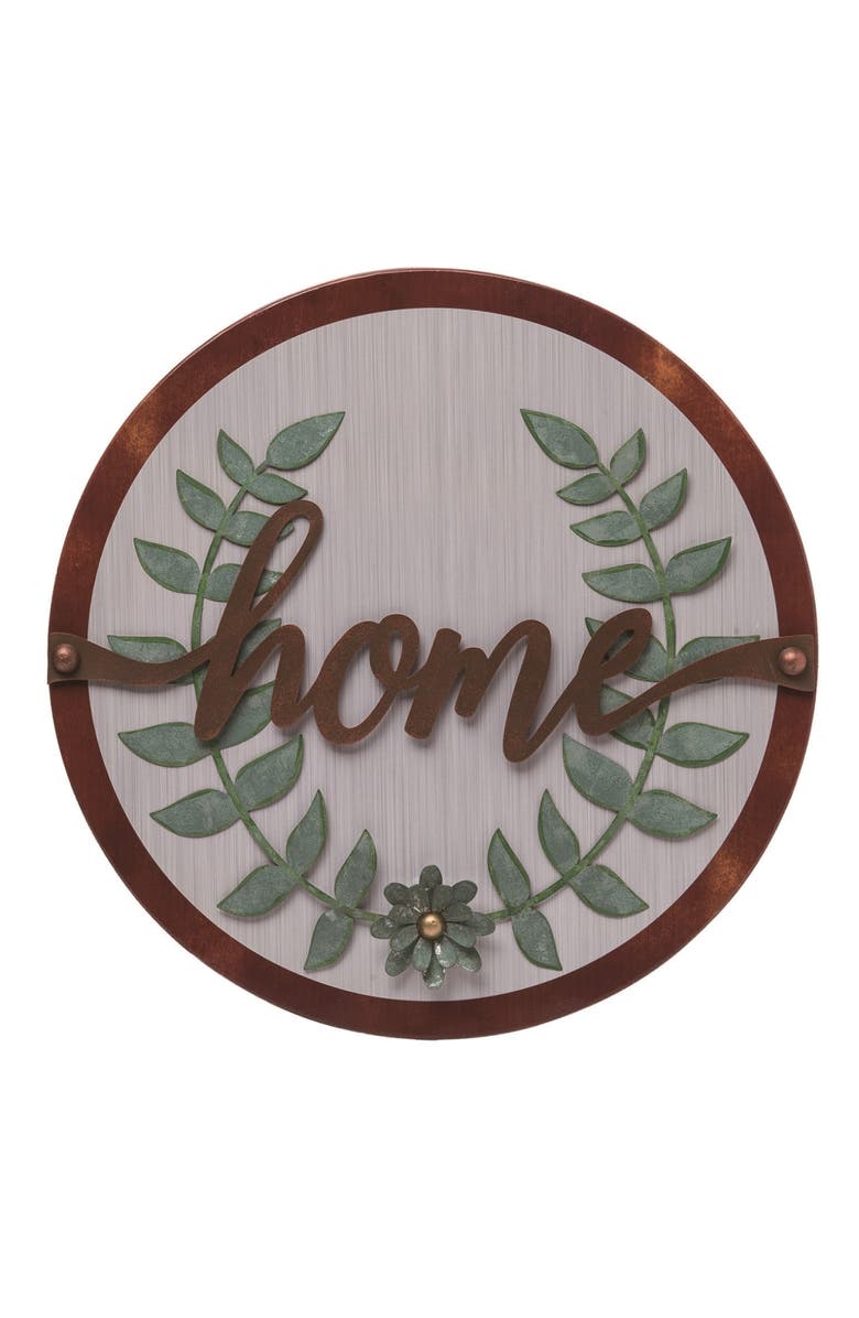 Transpac 18.25 Inch Bronze Spring Home Layered Wall Decor Metal Sign Panels for Spring Decor, Alternate, color, Brown