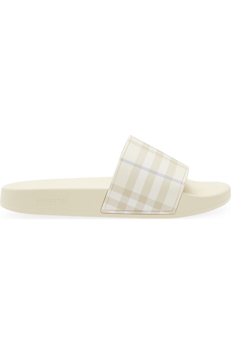 Burberry Furley Check Slide Sandal, Alternate, color, Ssm Beige Check