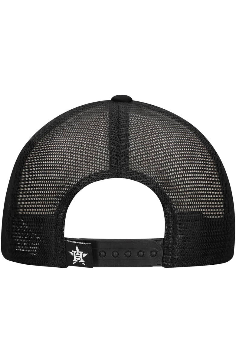 New Era Men's New Era Black Houston Astros Retro Bold A-Frame Trucker 9FORTY Adjustable Hat, Alternate, color, Black