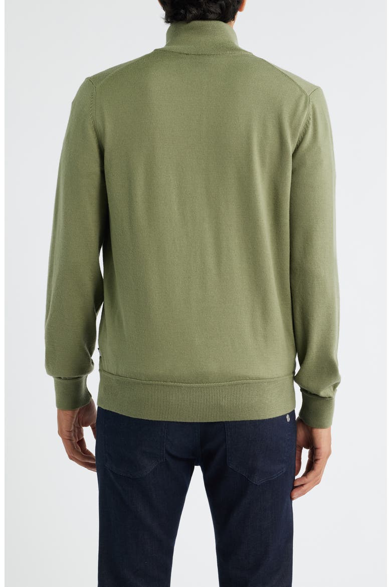 Illarione Zip Wool Cardigan, Alternate, color, MEDIUM GREEN