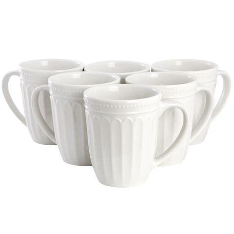 6 Piece Stoneware 12 Ounce Mug Set