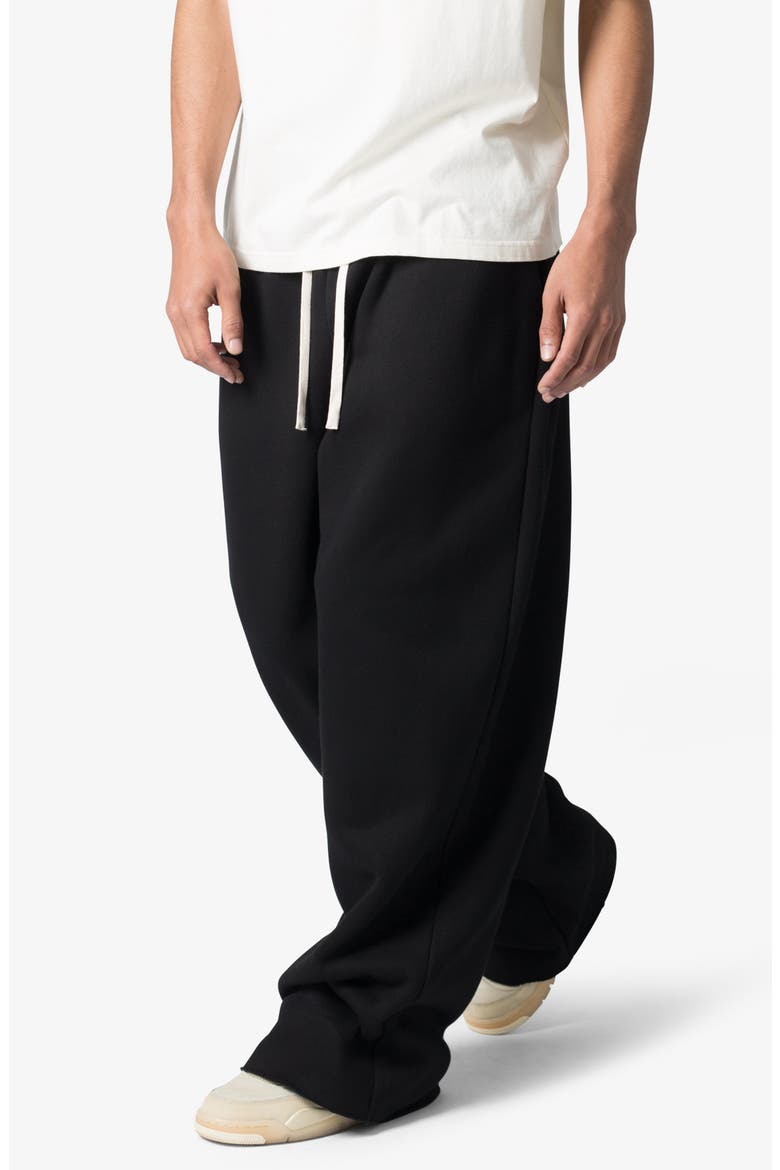 Ultra Baggy Washed Cotton Blend Sweatpants, Alternate, color, BLACK