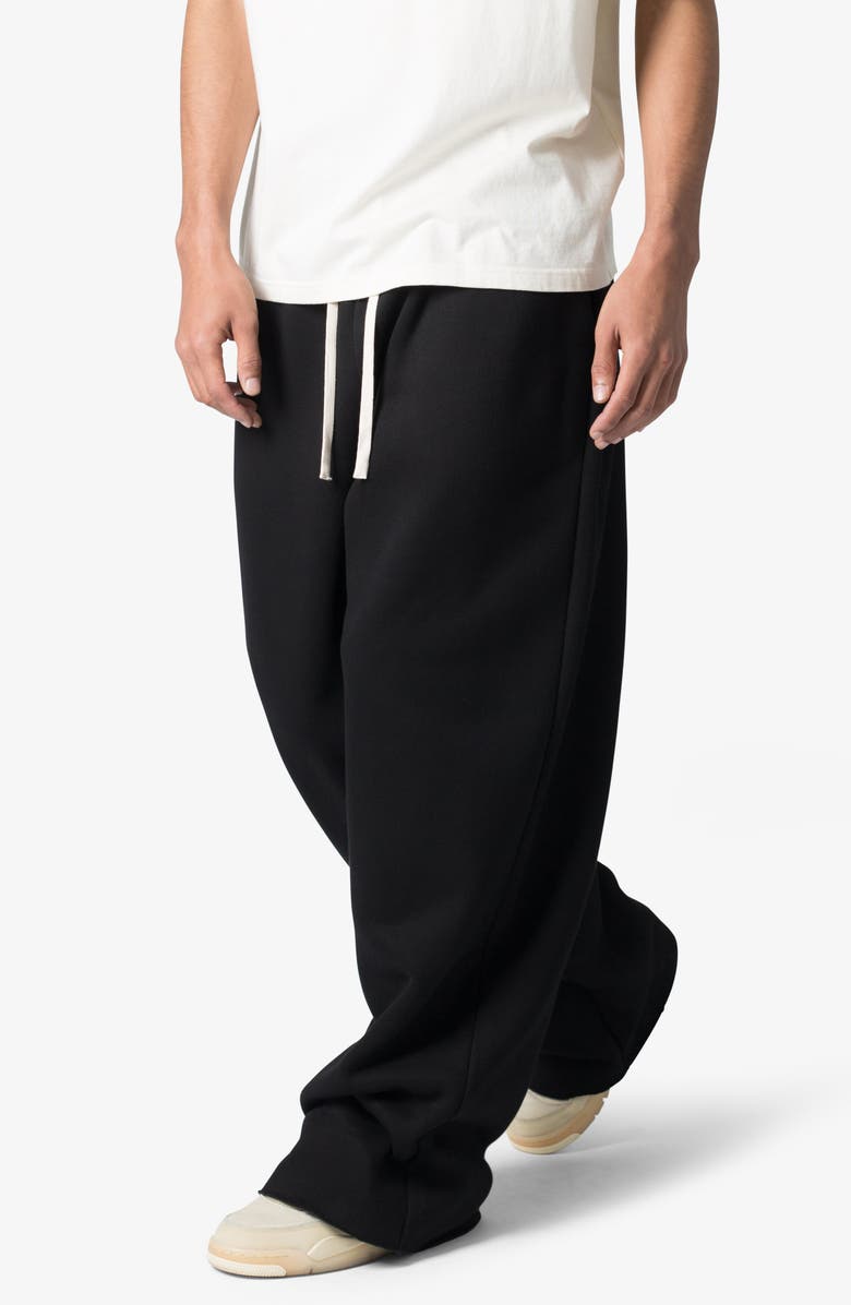 mnml Ultra Baggy Washed Cotton Blend Sweatpants, Alternate, color, Black