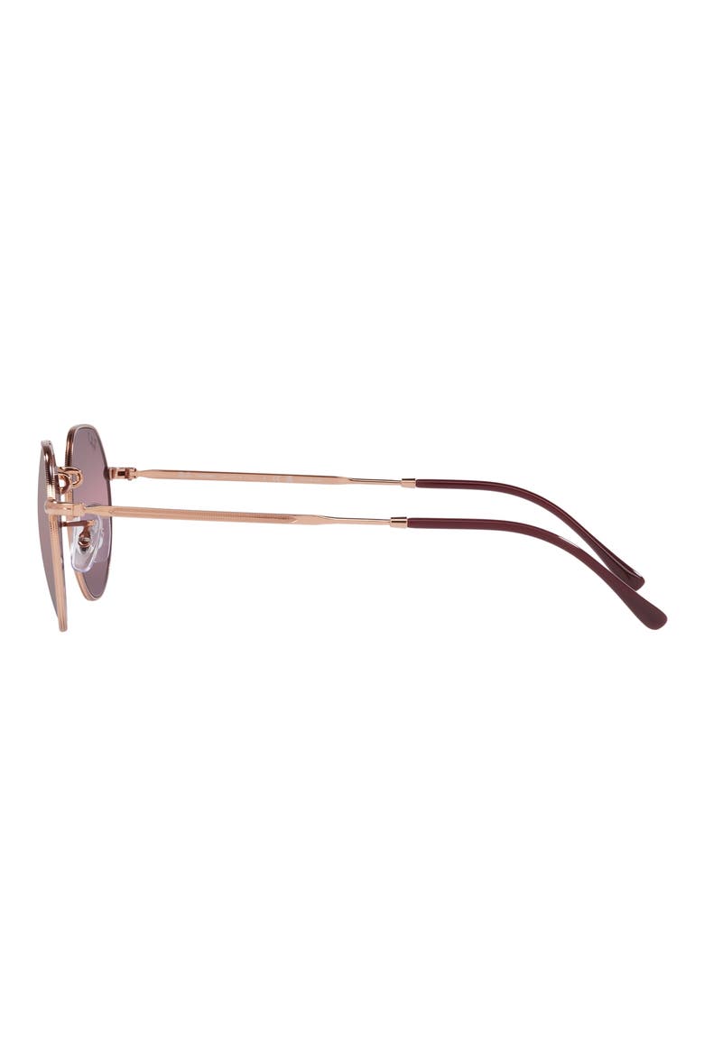 Jack 51mm Gradient Polarized Irregular Sunglasses, Alternate, color, ROSE GOLD