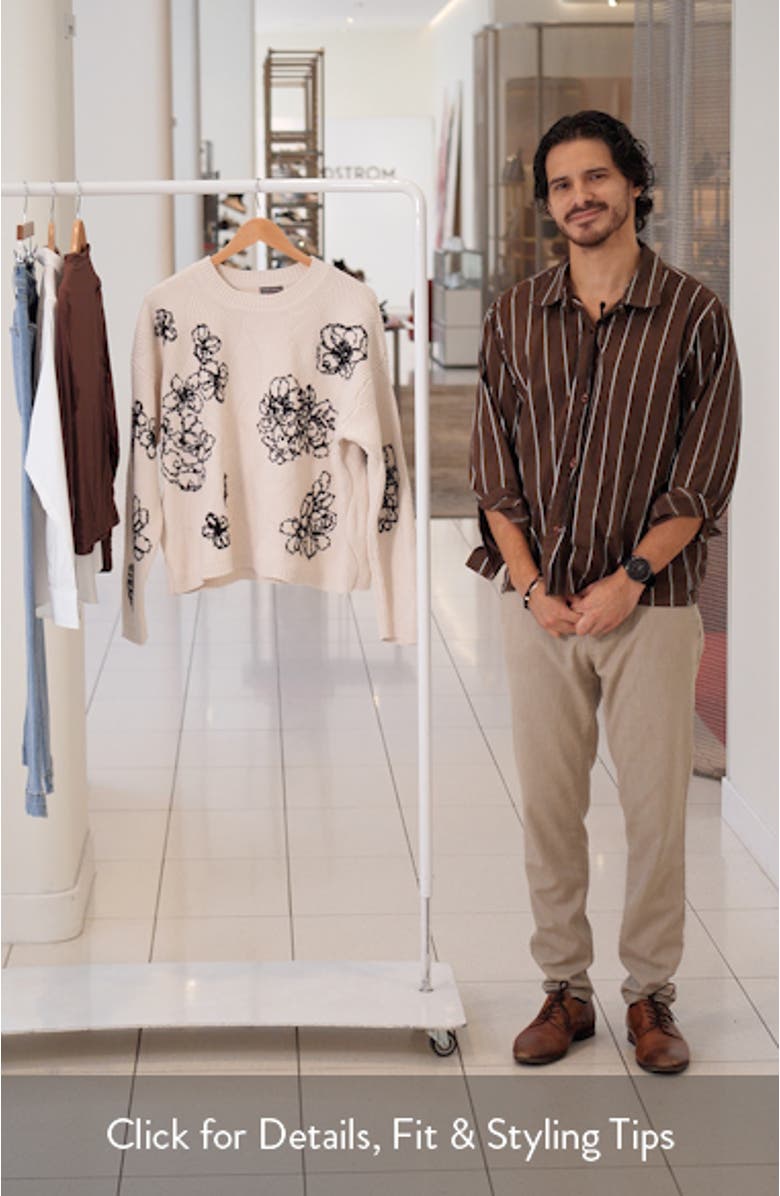 Embroidered Crewneck Sweater, sales video thumbnail