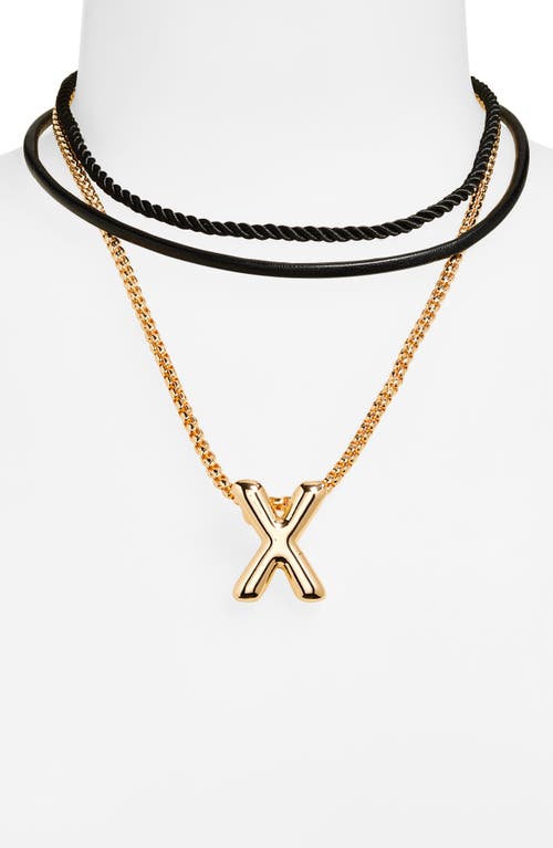 Open Edit Set Of 3 Interchangeable Initial Pendant Necklaces