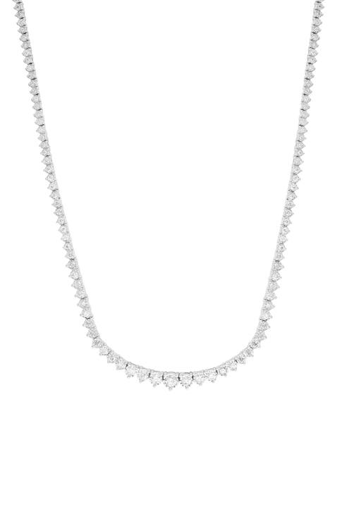 Effy 14K White Gold Diamond Tennis Necklace