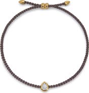 Monica Vinader Pear Cut Lab Grown Diamond Cord Bracelet