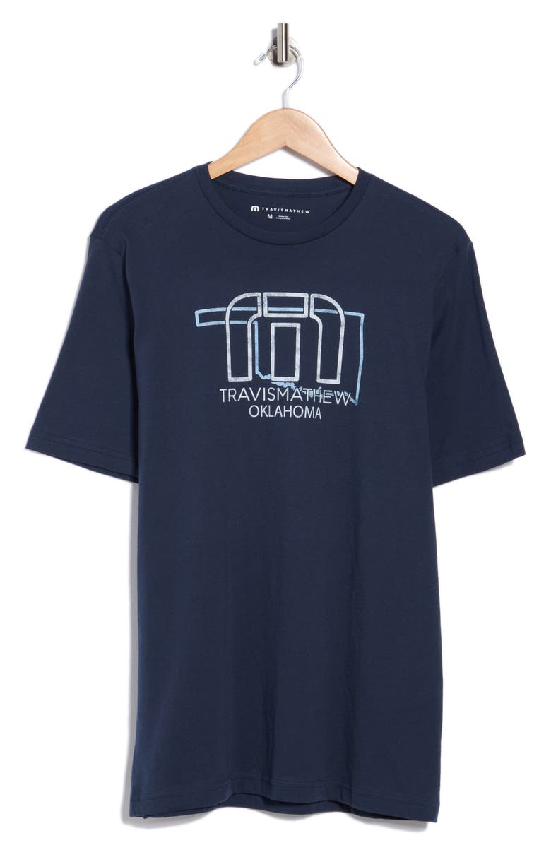 TravisMathew Overthinking Cotton Graphic T-Shirt, Main, color, Total Eclipse