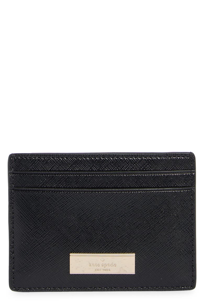 kenzie card case, Main, color, BLACK