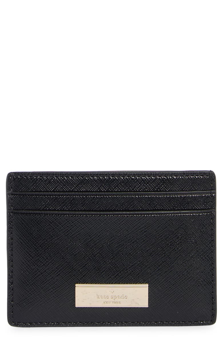 Kate Spade New York kenzie card case, Main, color, Black