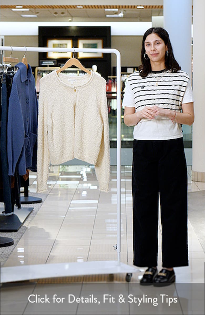 Fitted Crewneck Cardigan, sales video thumbnail