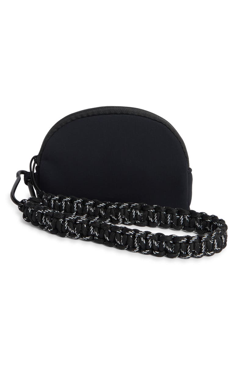 Leith Zip Pouch Bag Charm, Main, color, Black