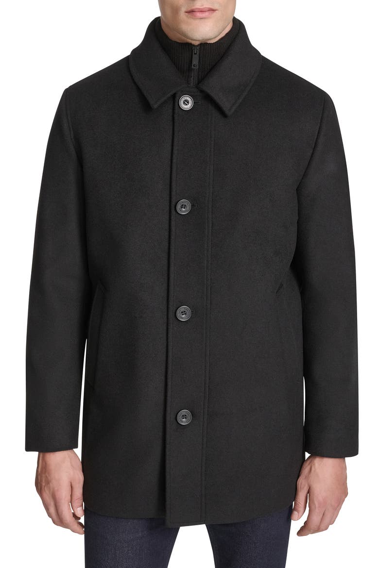 Single Button Wool Blend Knit Blazer, Main, color, BLACK