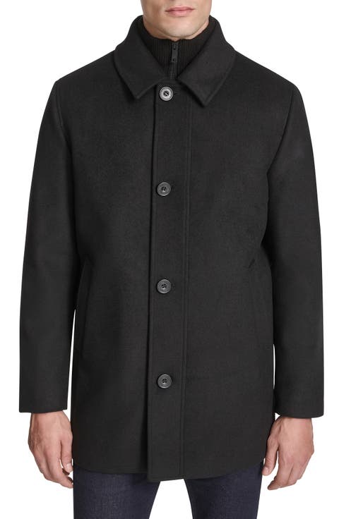 Single Button Wool Blend Knit Blazer