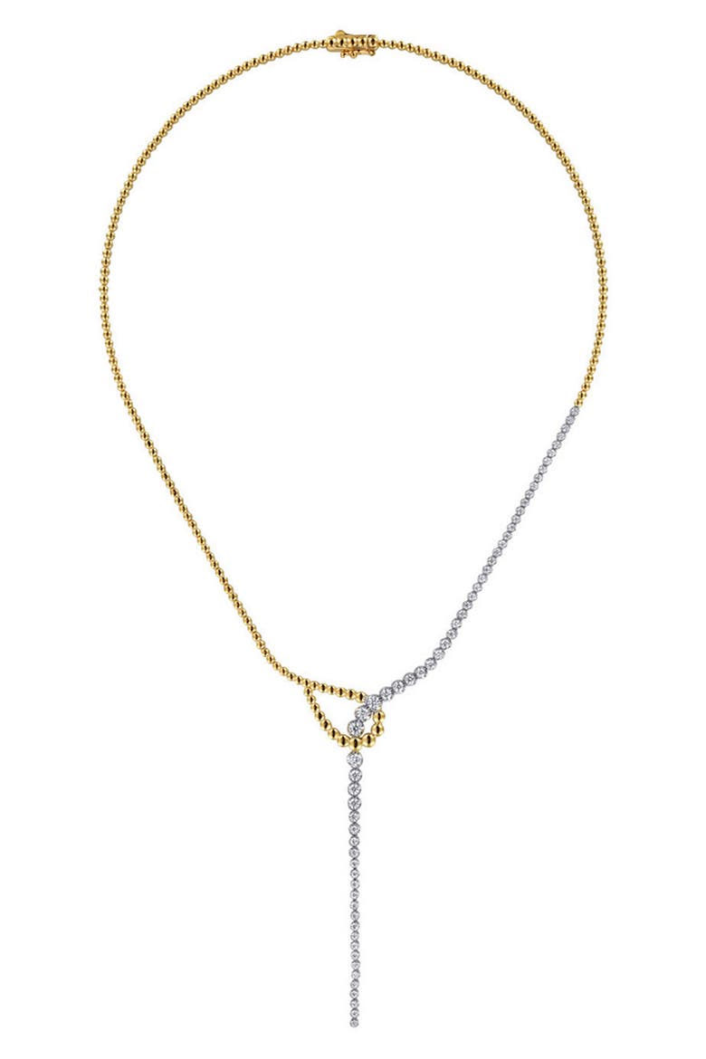 Bujukan Graduated Diamond Y-Necklace, Alternate, color, TWO TONE