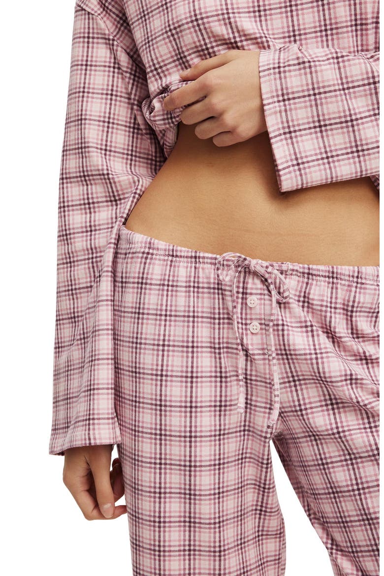 Women's Dreamy Soft Wide Leg Pant, Alternate, color, Isla Micro Check Pink Kiss