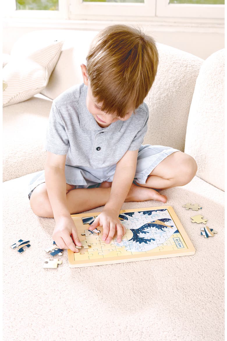 Kids' Hokusai Great Wave Puzzle, Alternate, color, MULTIPLECOLOR