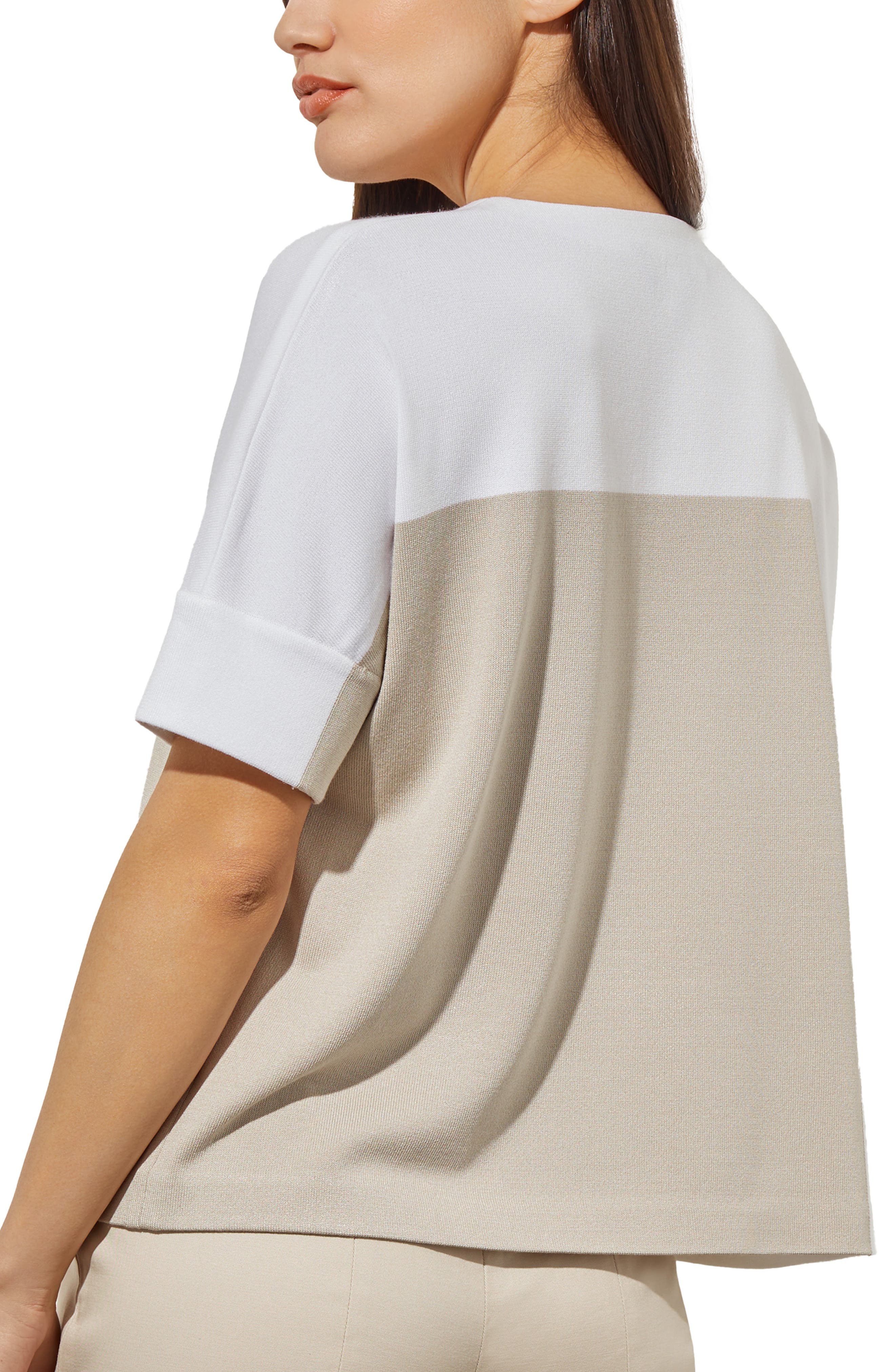 Placed Floral Short Sleeve Sweater - image 2