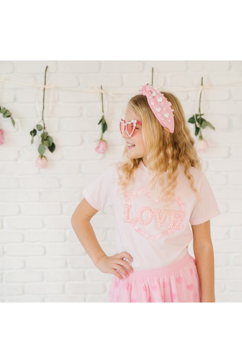 Pearl Love Patch Short Sleeve T-Shirt, Alternate, color, Ballet Pink