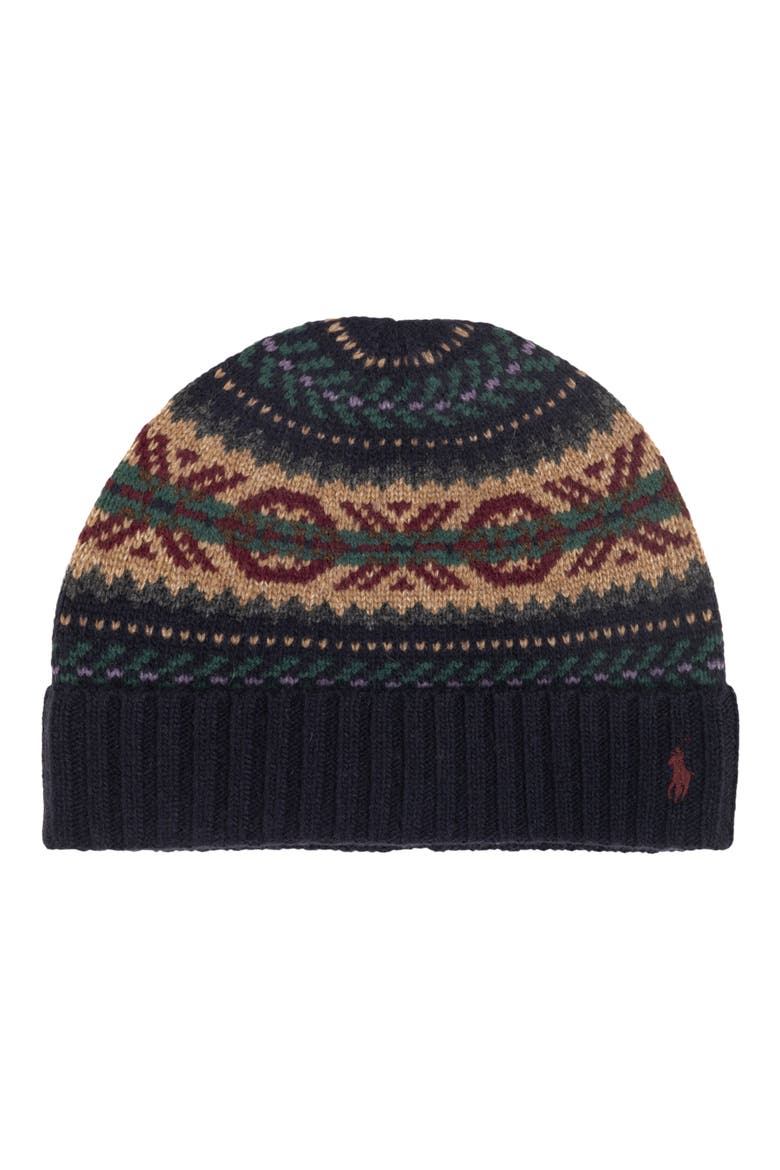 Fair Isle Beanie, Main, color, NAVY MULTI