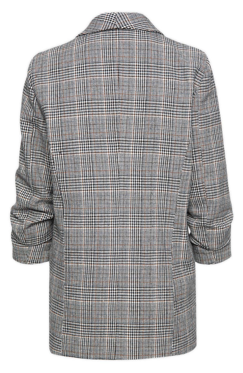 BLANKNYC Plaid Shawl Collar Open Front Blazer, Alternate, color,