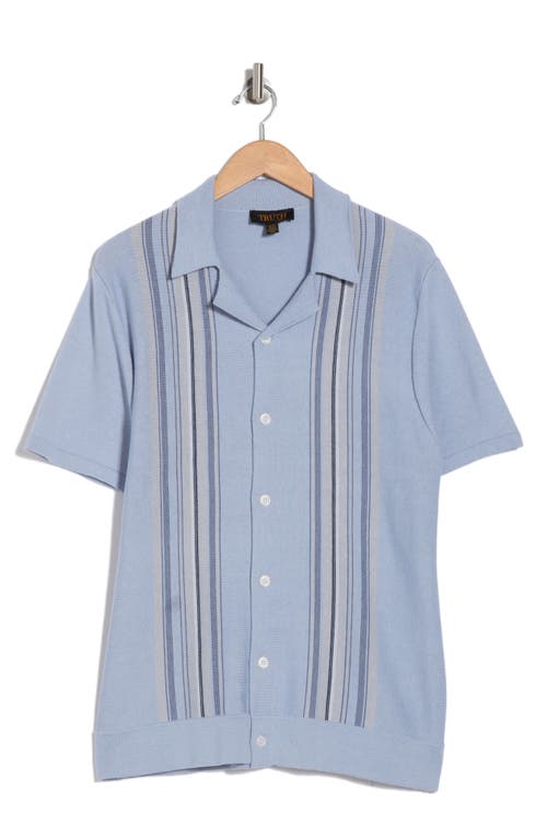 Truth Stripe Camp Shirt In Blue Lake/grey Multi