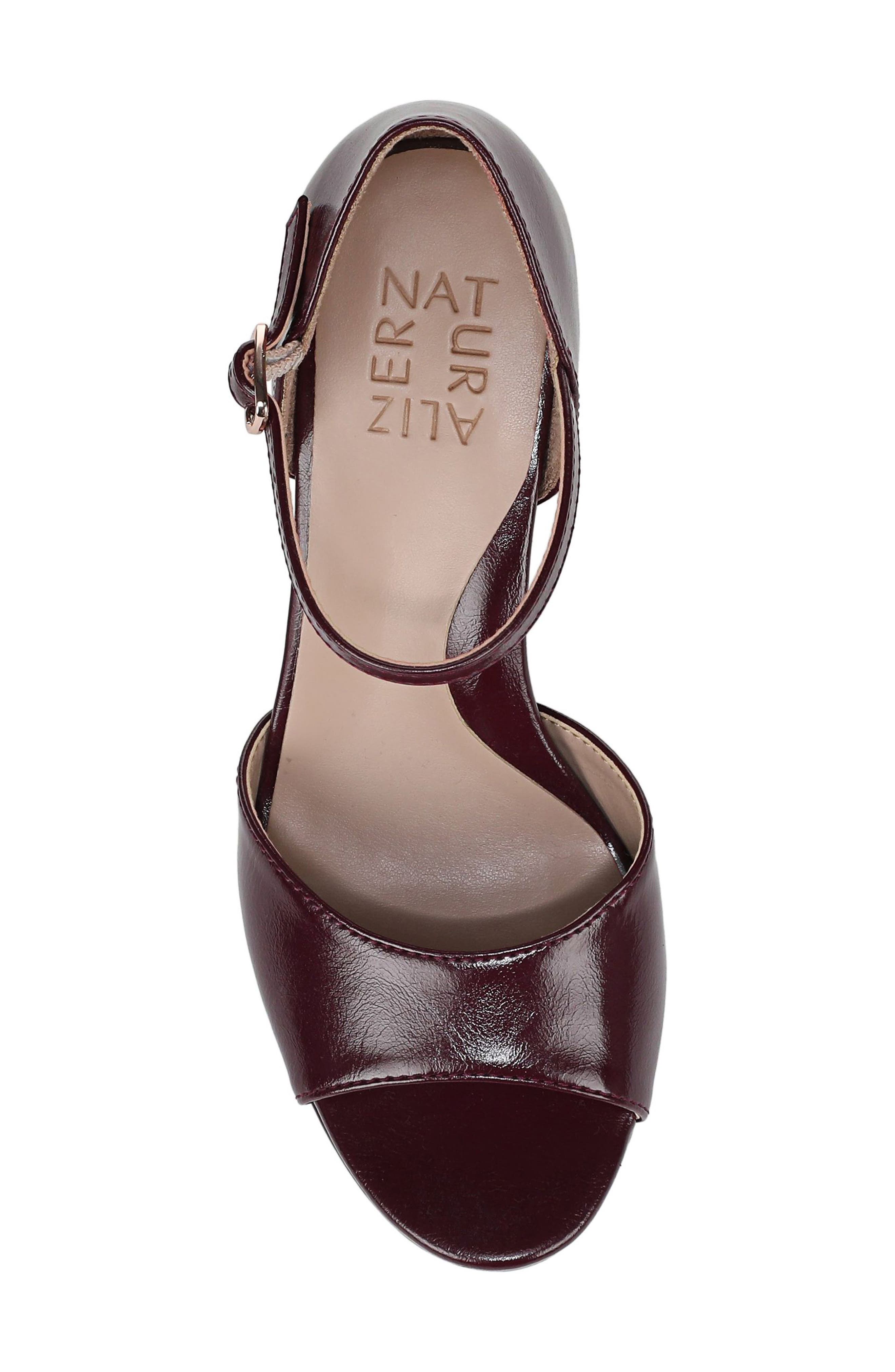 Novi Platform Sandal - Wide Width Available, Alternate, color, WINE RED FAUX LEATHER