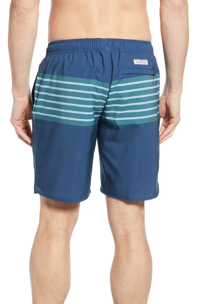 Fair Harbor Anchor Stripe Swim Trunks, Alternate, color, 