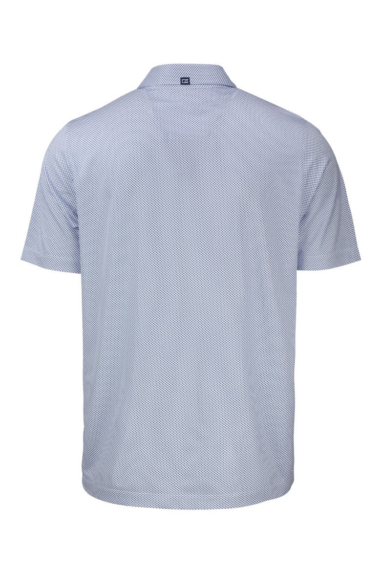 Pike Symmetry Print Recycled Blend Polo, Alternate, color, WHITE/ TOUR BLUE
