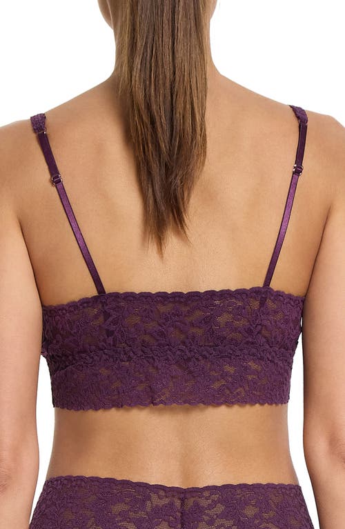 Hanky Panky V-neck Retro Lace Bralette In Purple