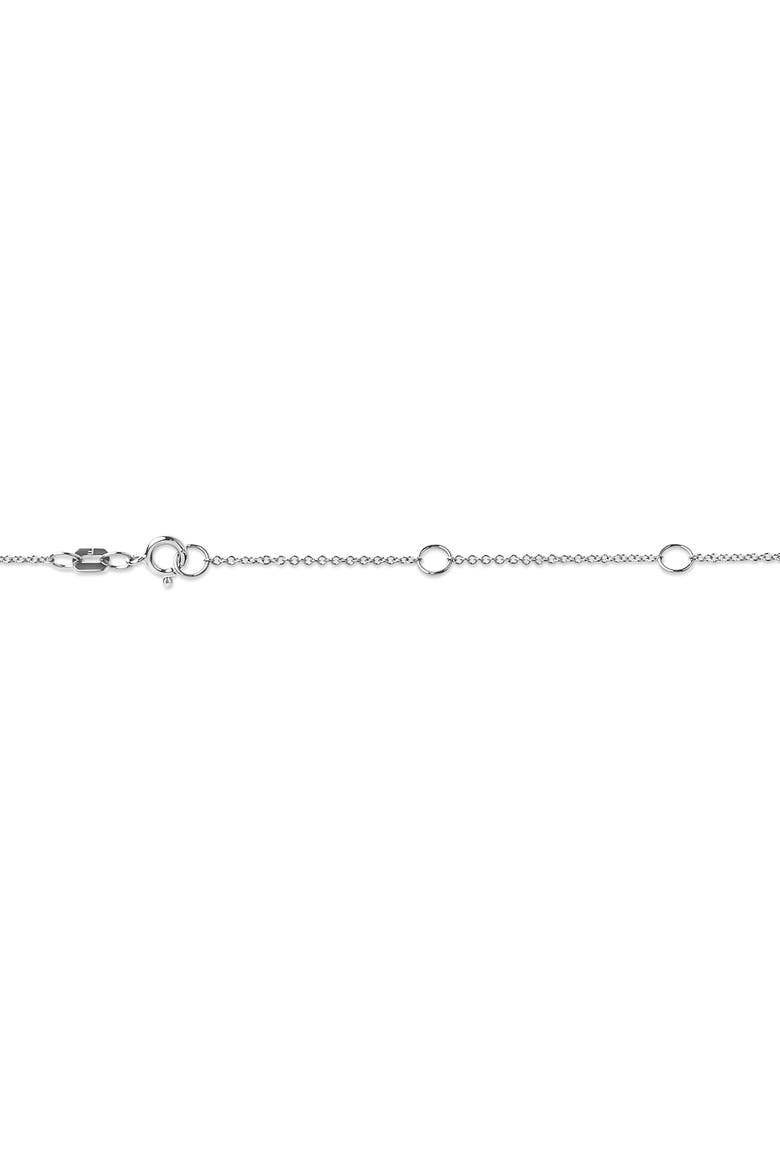 AGS Certified 10K White Gold 1/3 Cttw Bezel Set Diamond Solitaire Pendant Necklace, Alternate, color, White