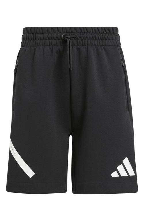 adidas Originals Kids' Primeknit Shorts in Black/whit 