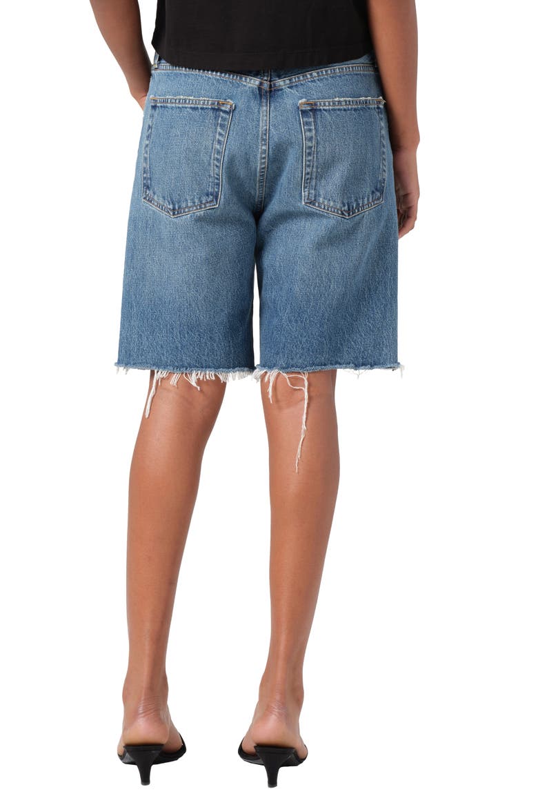 '90s Long Cutoff Denim Shorts, Alternate, color, RUIN (MD VINT IND CUT)