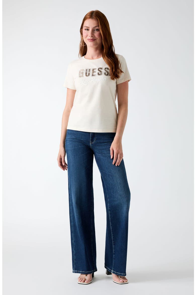 Snake Script Rhinestone Graphic T-shirt, Alternate, color, G012-OPEN