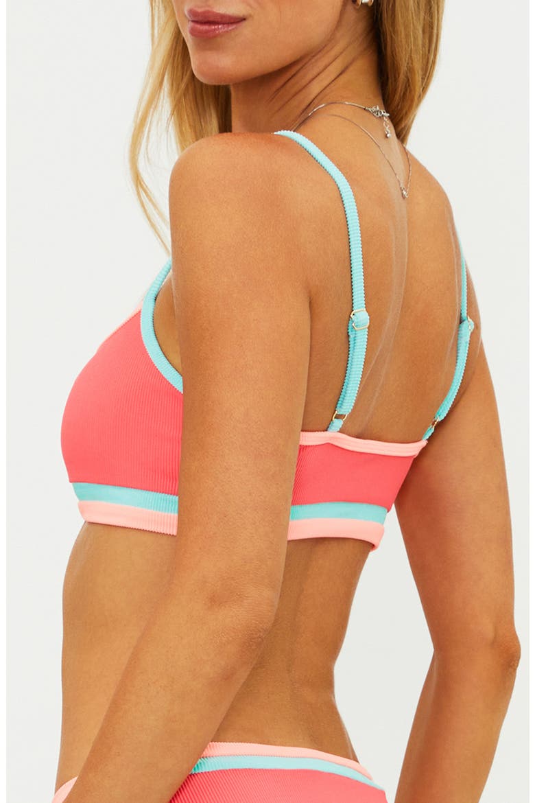 Val Colorblock Bikini Top, Alternate, color, GUAVA JELLY COLORBLOCK