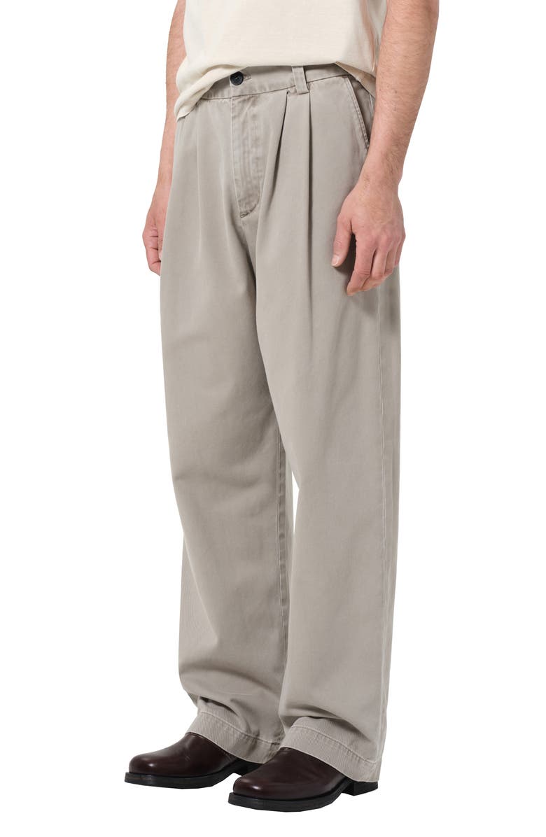 AGOLDE Slater Pleated Wide Leg Pants, Main, color, Wicker Medium Grey
