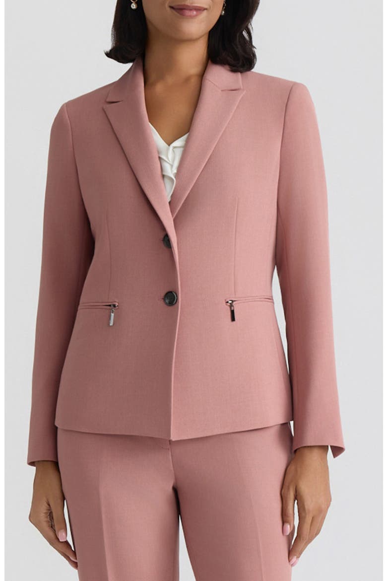 Stretch Crepe Two-Button Blazer, Main, color, TEAROSE