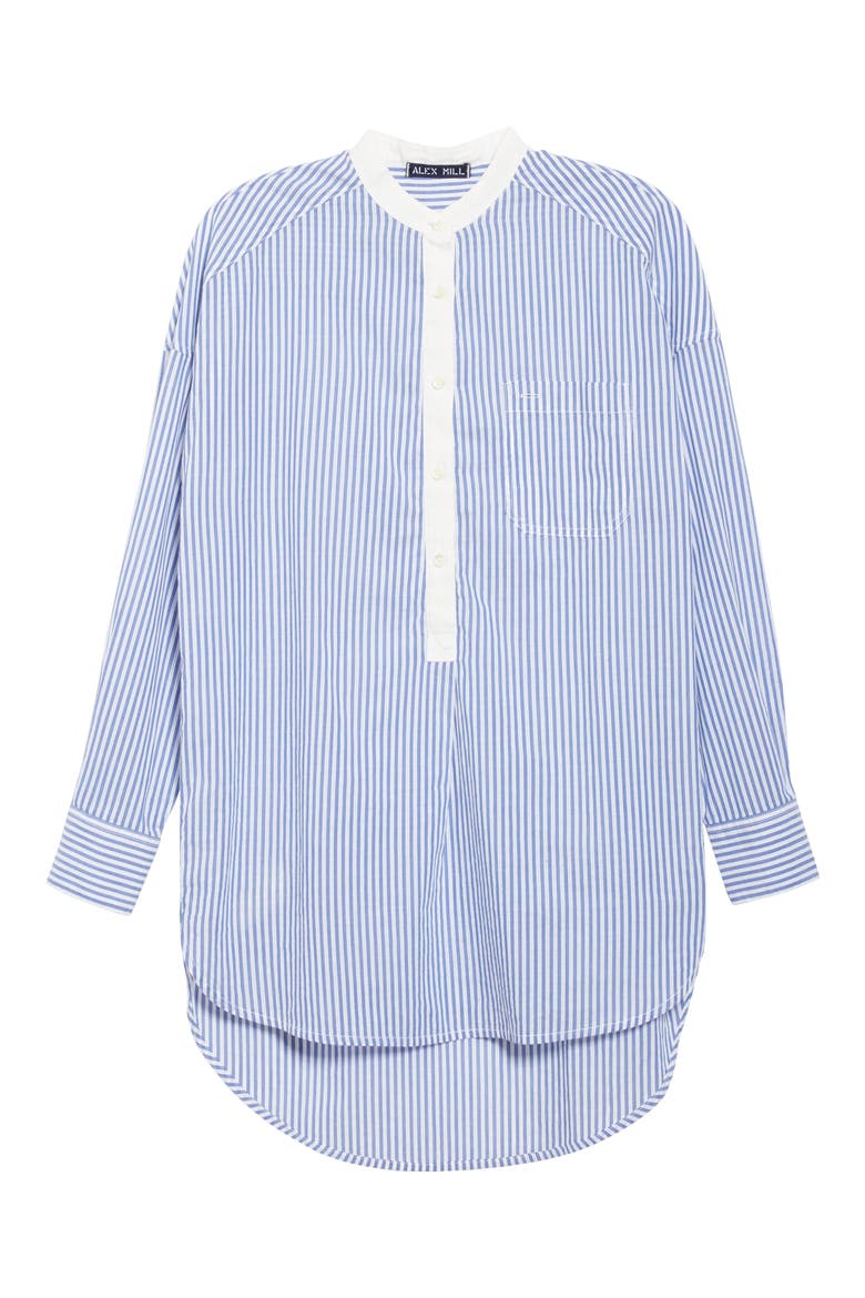 Stripe Shirttail Tunic, Alternate, color, BLUE