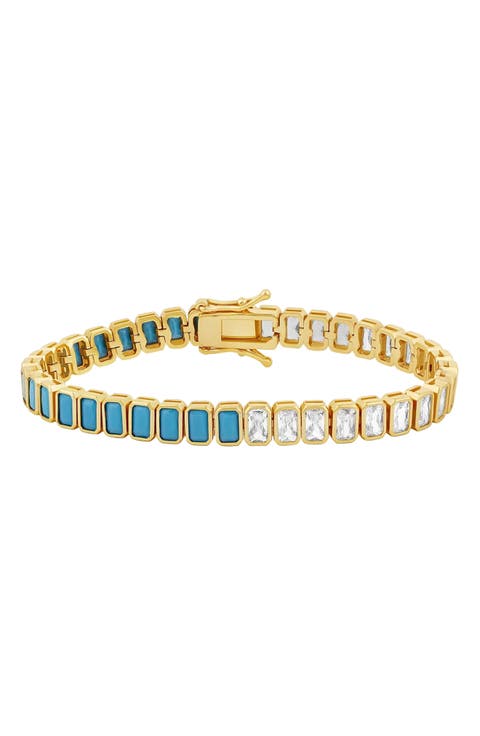 Bezel Set Cubic Zirconia Tennis Bracelet