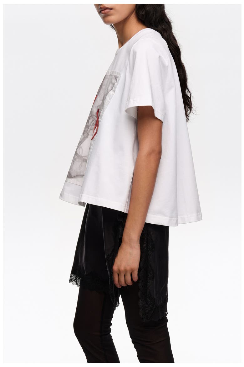 Ballerinas Logo A-Line T-Shirt, Alternate, color, WHITE