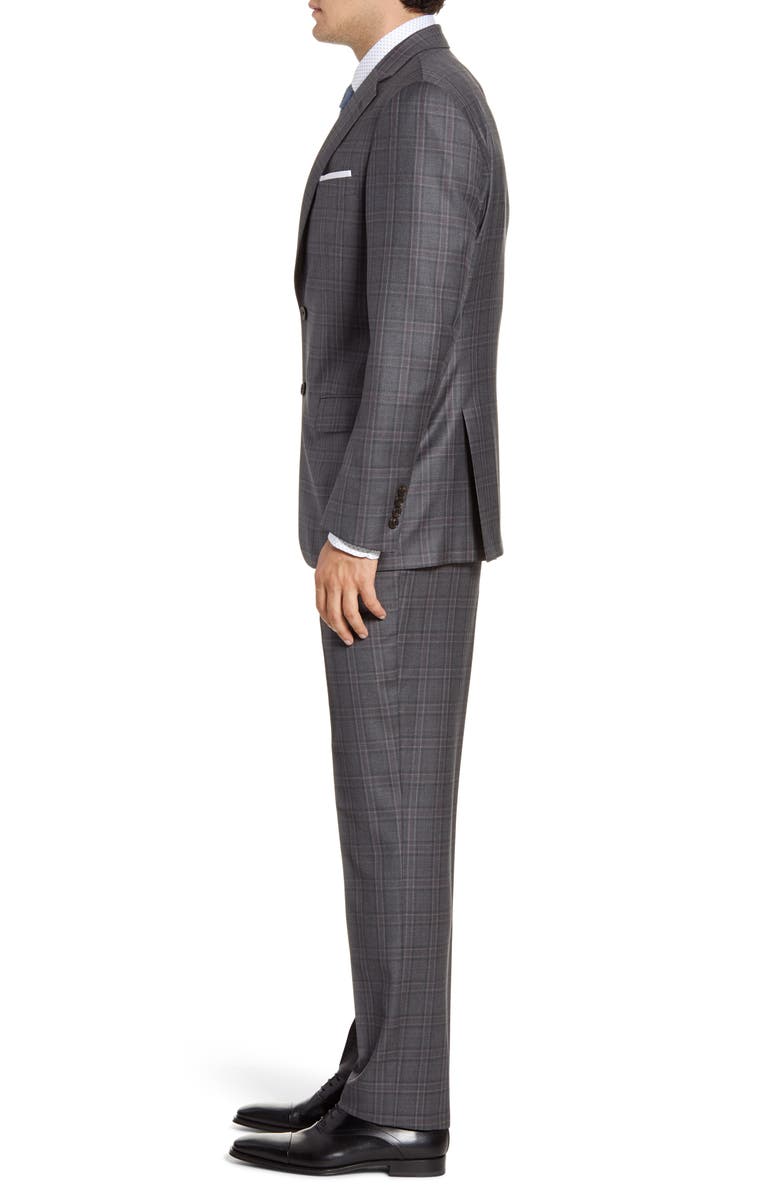 Hart Schaffner Marx Classic Fit Plaid Wool Suit, Alternate, color, 