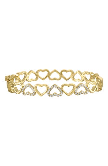Fzn Kids' Cubic Zirconia Heart Bracelet In Gold
