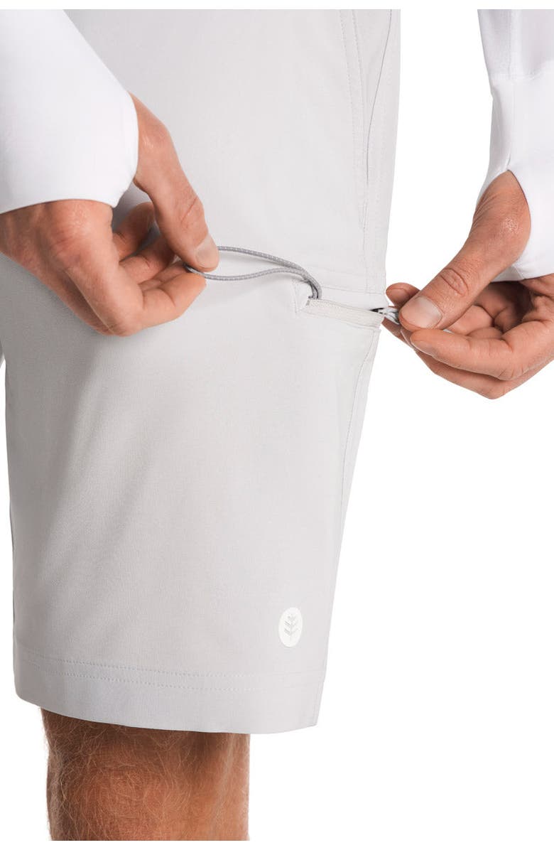 Coolibar Men's Fisher Island Fishing & Boating Shorts, UPF 50+ Sun Protection, Main, color, Sleek Grey
