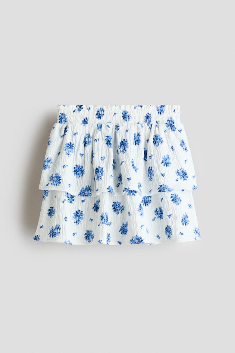 Tiered Crinkled Skirt, Alternate, color, White/floral