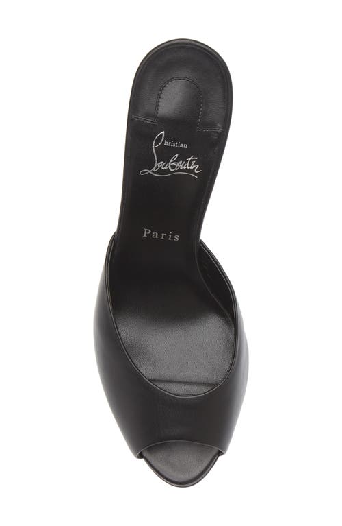 Christian Louboutin Me Dolly Napa Red Sole Slide Sandals In Black