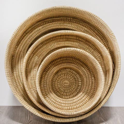 Natural Woven Dengu Basket - Set of 3