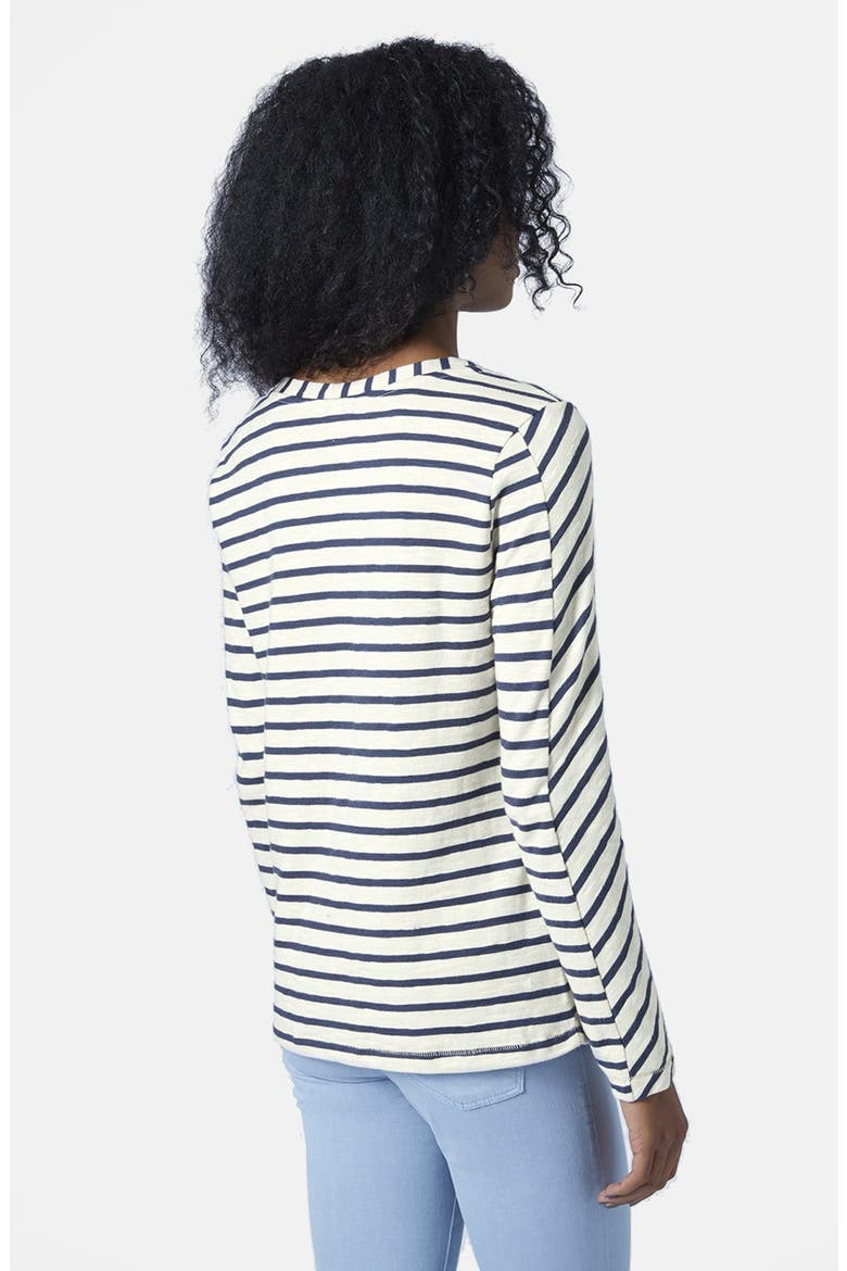 Long Sleeve Stripe Top, Alternate, color, NAVY BLUE