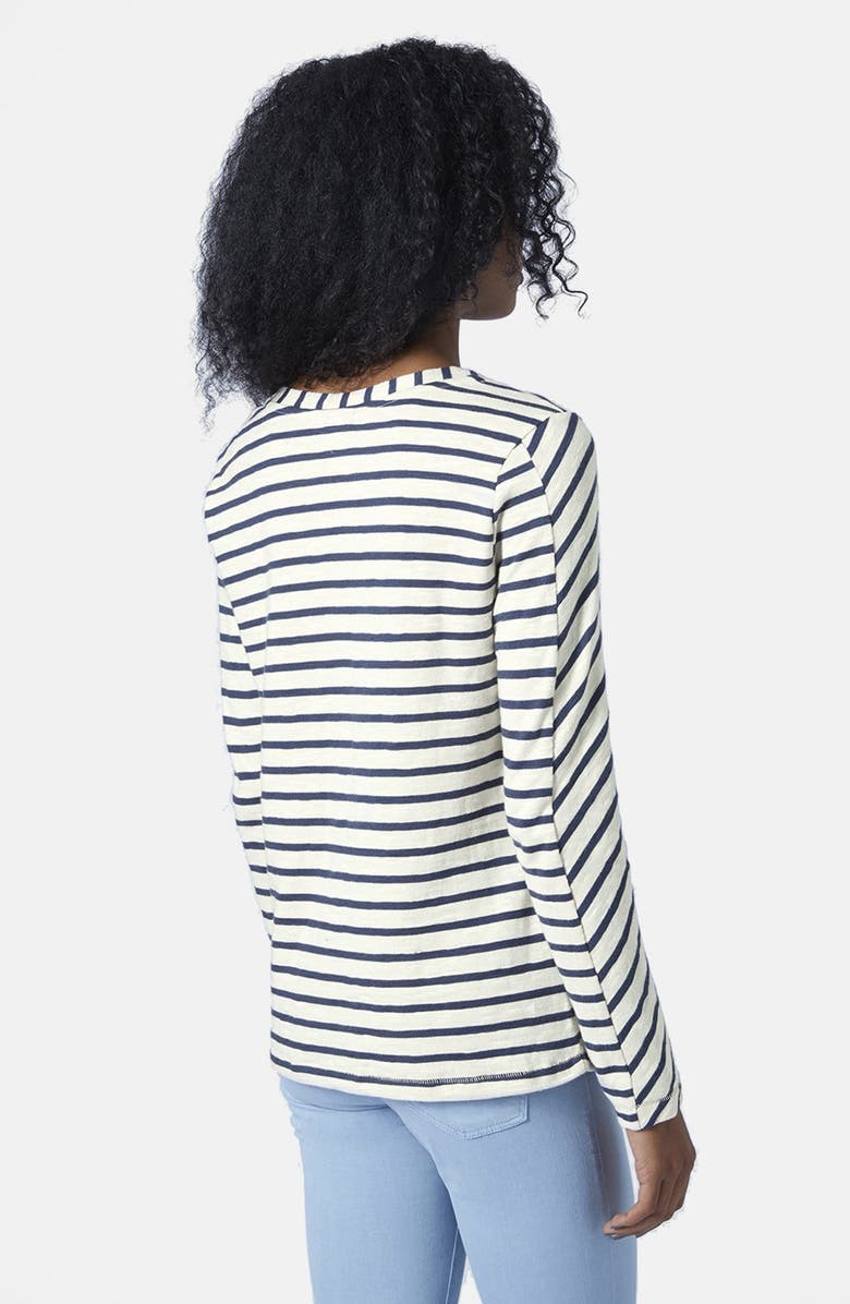 Topshop Long Sleeve Stripe Top, Alternate, color, 